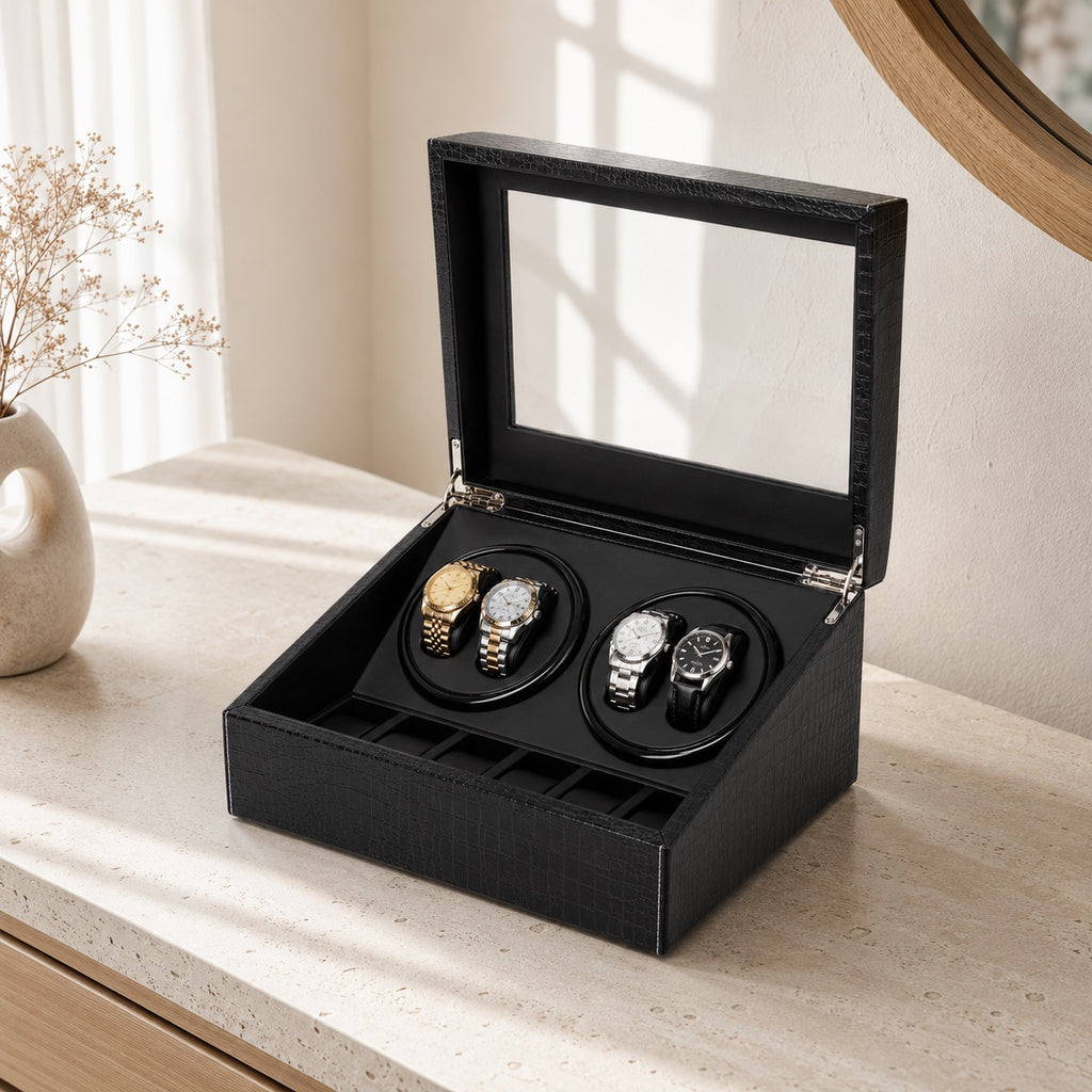Vue de dessus du coffret Basalte et de ses six rangements