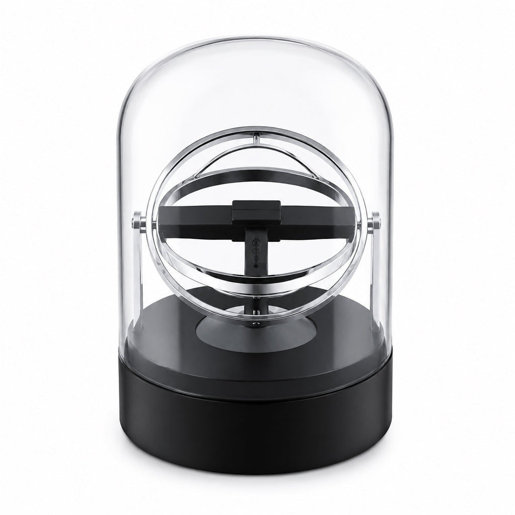 Remontoir Astrolabe Solo, cloche de verre et socle acier